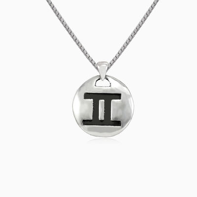 Gemini silver pendant unisex Pendants Zodiac signs