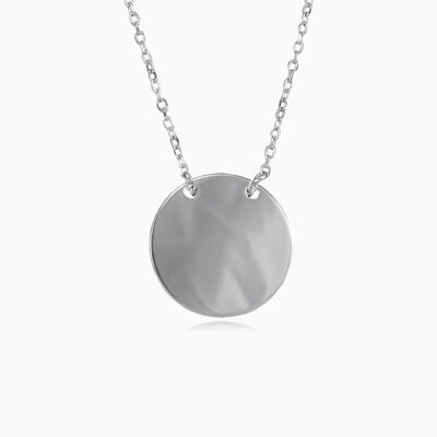 Plain round silver necklace woman Necklaces Shine bright