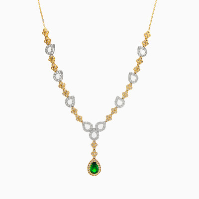 Gold necklace with green quartz woman Necklaces Royal