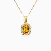 Halo Radiant citrine pendant Женские Подвески Royal