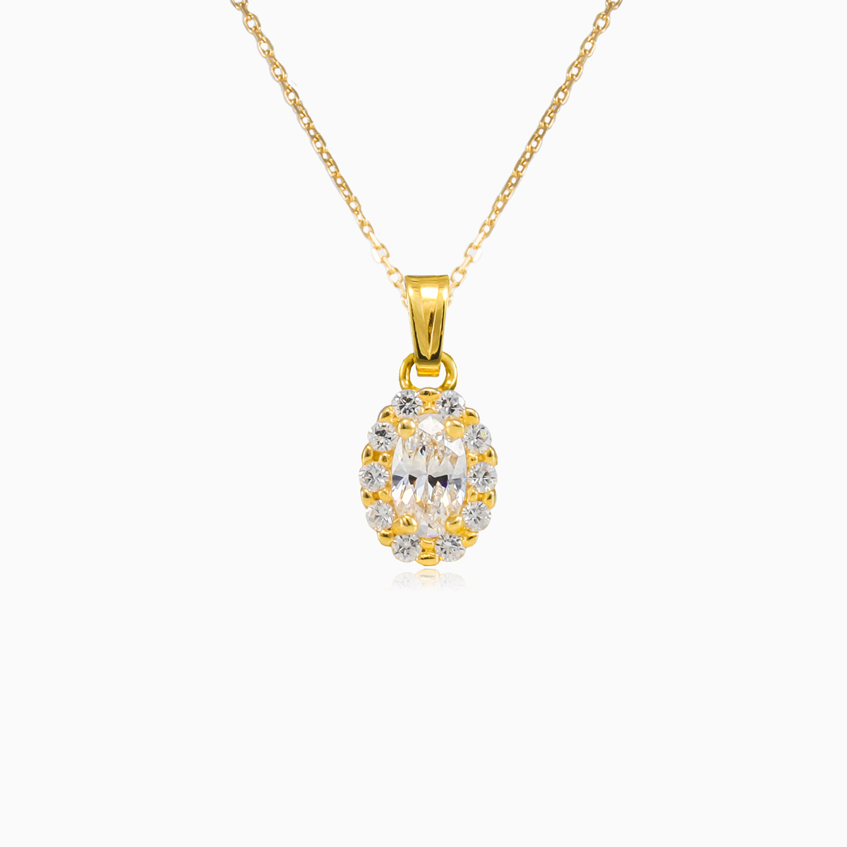Pendentif en or, cristal ovale femme Pendentifs Royal N.1