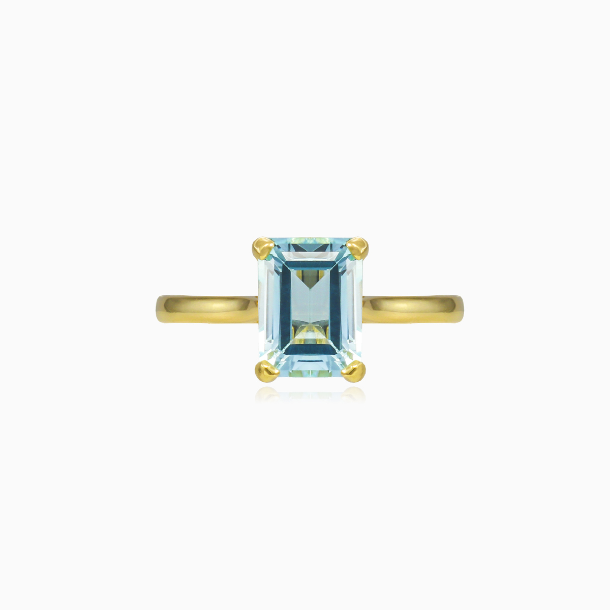 Blue topaz gold ring woman Engagement rings Tinge N.1