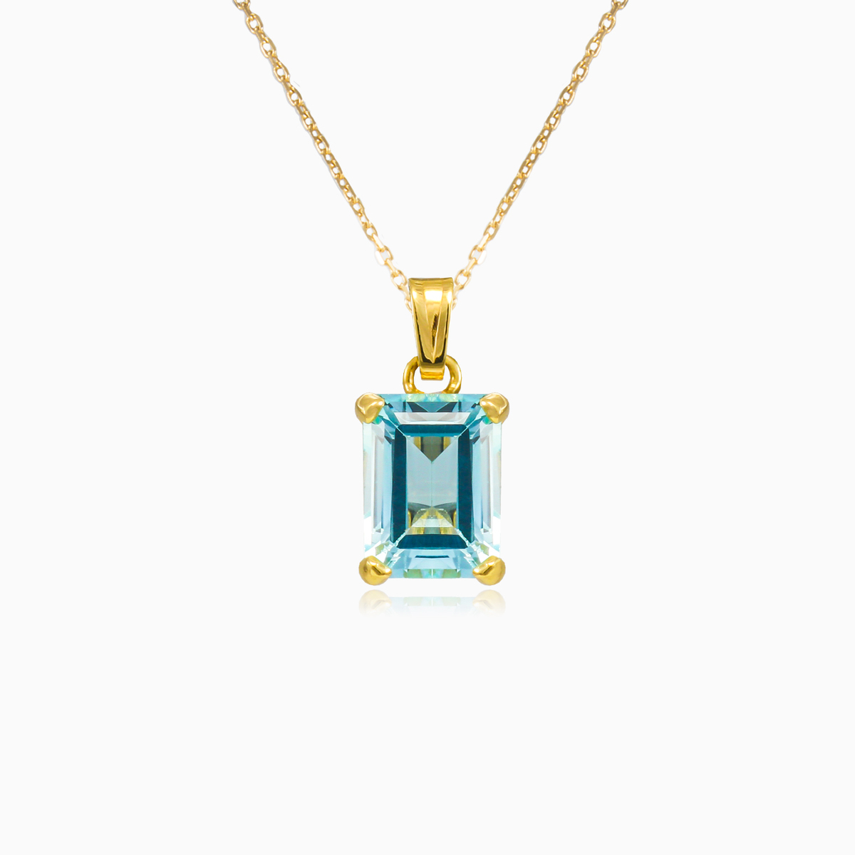 Goldanhänger aus blauem Topas Frauen Anhänger Tinge N.1