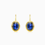 Pendientes clásicos de cuarzo azul	 mujer Pendientes Tinge