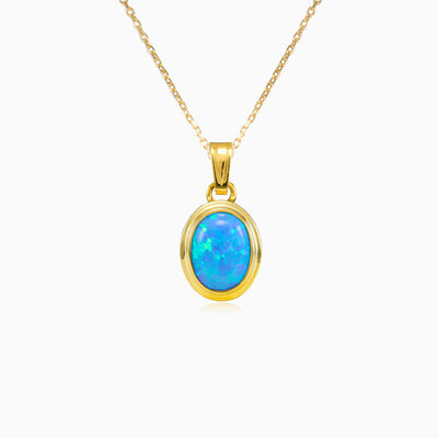 Classic blue opal pendant woman Pendants Tinge