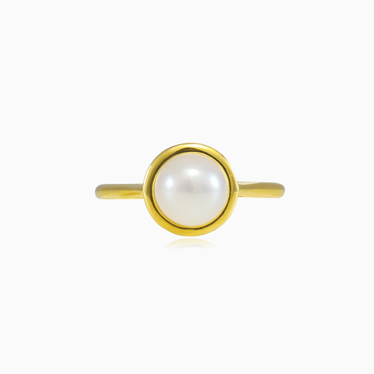 Simple gold pearl ring woman Rings Tinge N.1