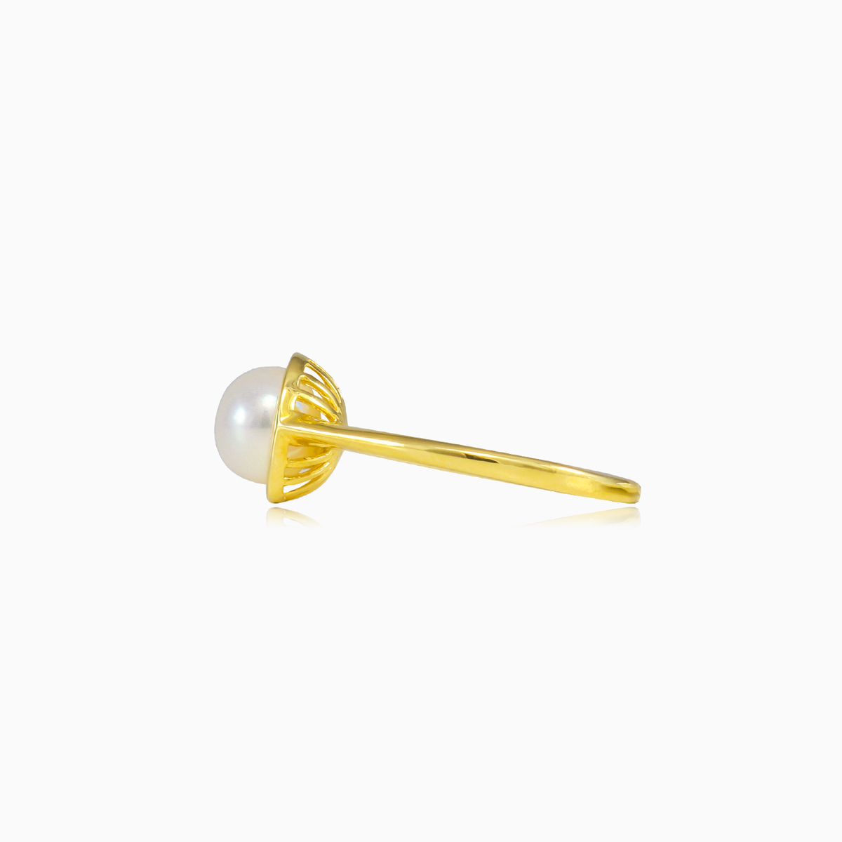 Simple gold pearl ring woman Rings Tinge N.2