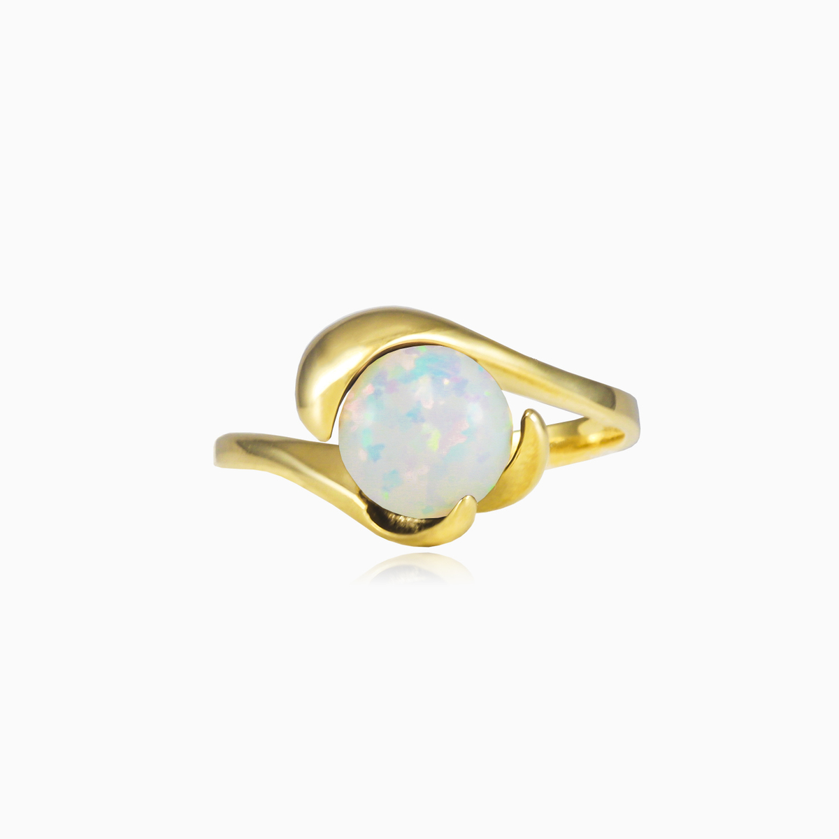 Anillo único de ópalo blanco mujer Anillos Tinge N.1
