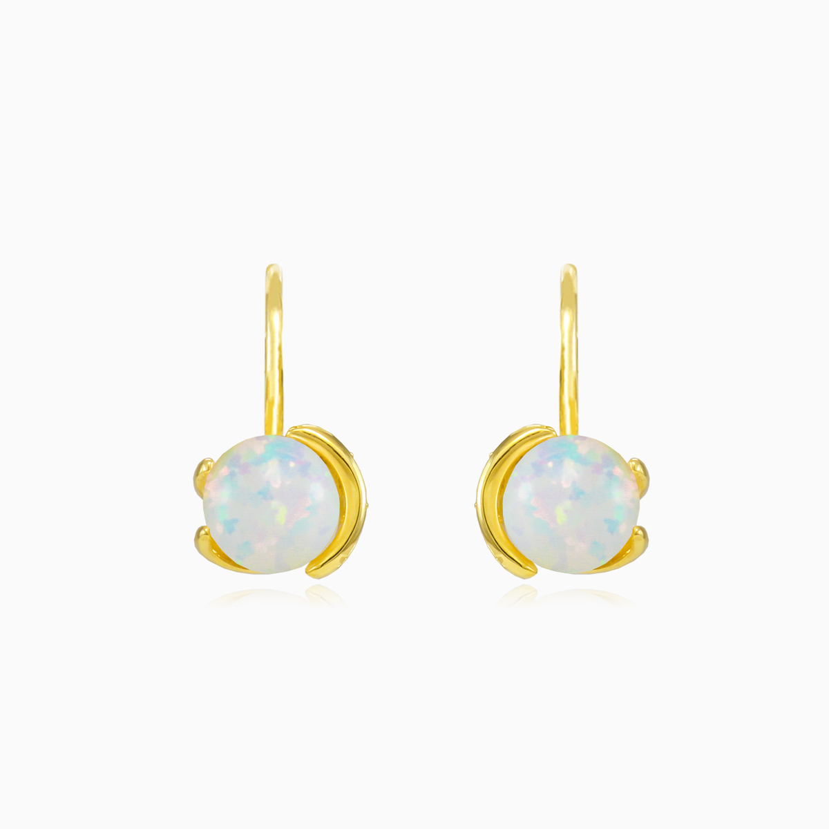 Unique white opal earrings woman Earrings Tinge N.1