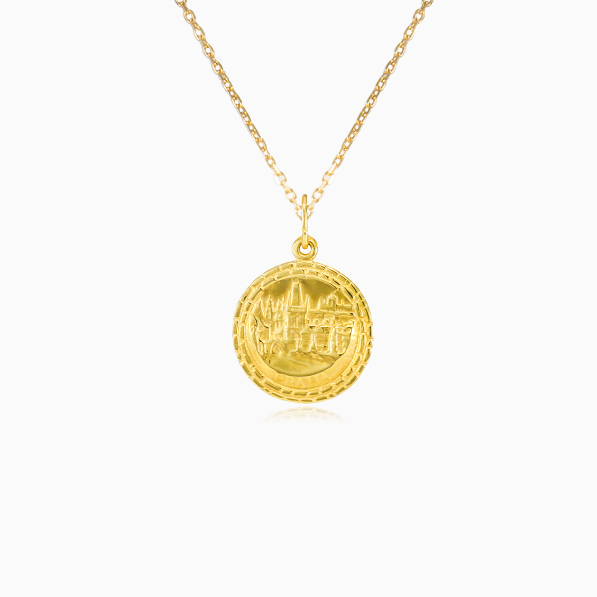 Pendentif détaillé d'horizon de Prague unisex Pendentifs Lustrous N.1