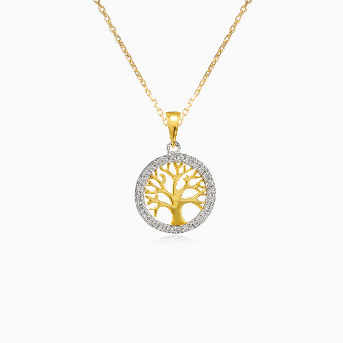 Goldglänzender Lebensbaum Frauen Anhänger Tree of life N.1
