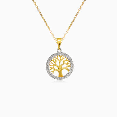 Shiny gold tree of life woman Pendants Tree of life