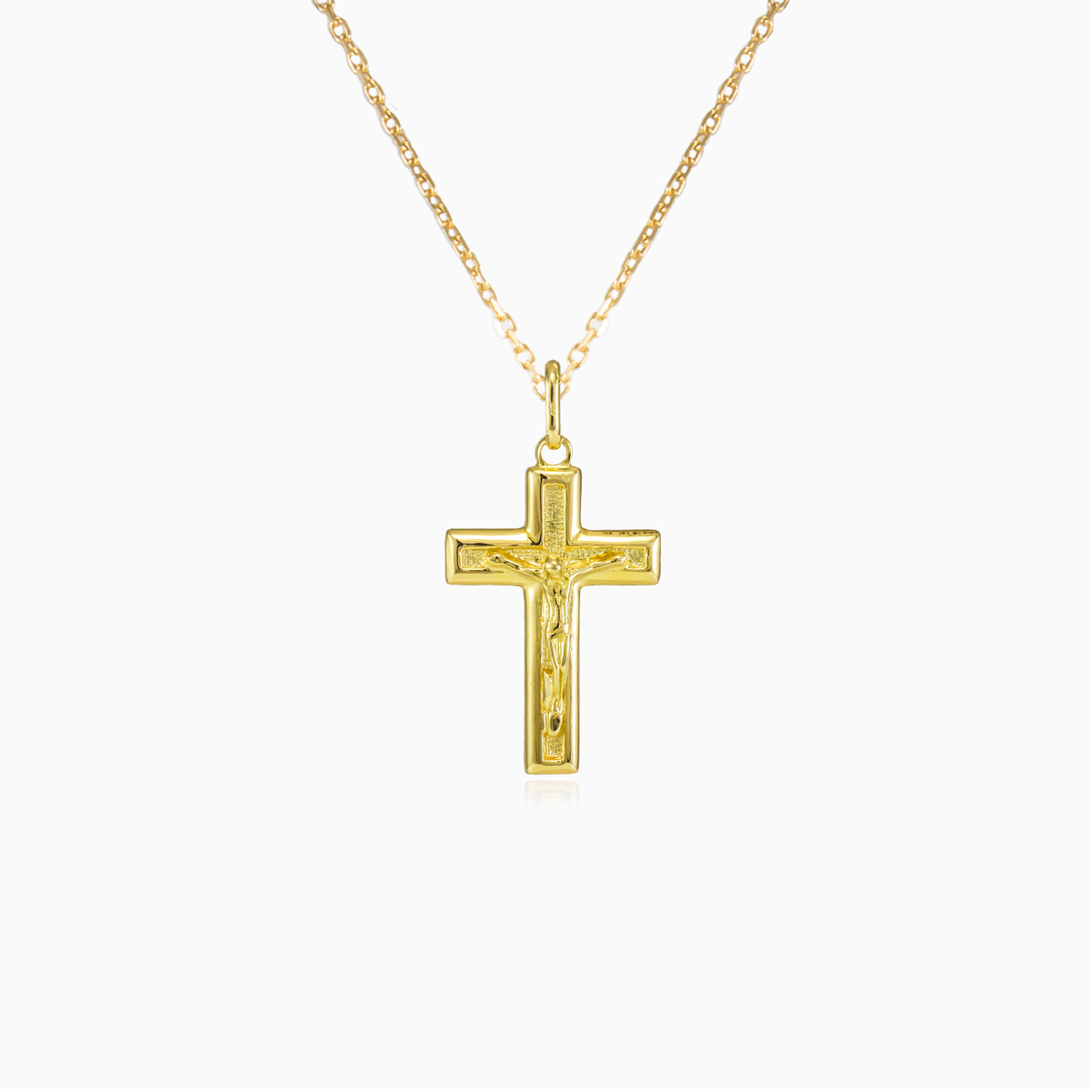 Yellow gold cross pendant unisex Pendants Santa Croce N.1