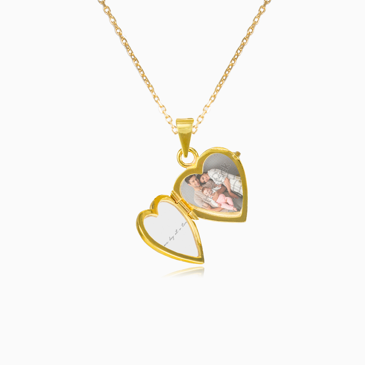 Medallón de corazón de oro mujer Colgantes Lovely N.1