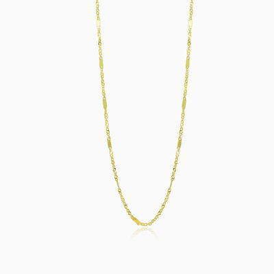 Links and flat bar gold chain unisex Chains Harmony