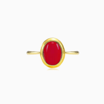 Bague classique de corail  femme Bagues Tinge