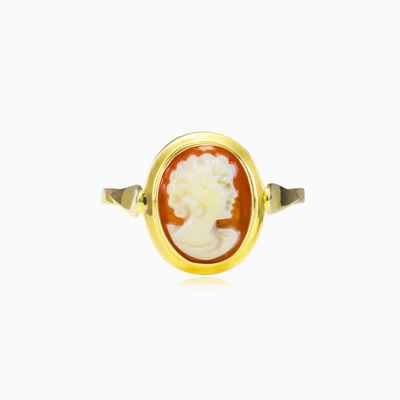 Gold cameo ring woman Rings Tinge