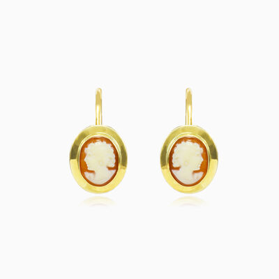 Gold cameo earrings woman Earrings Tinge