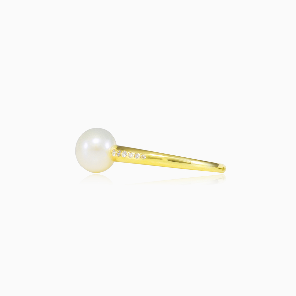 Anillo de oro con cristal y perla mujer Anillos Lustrous N.2