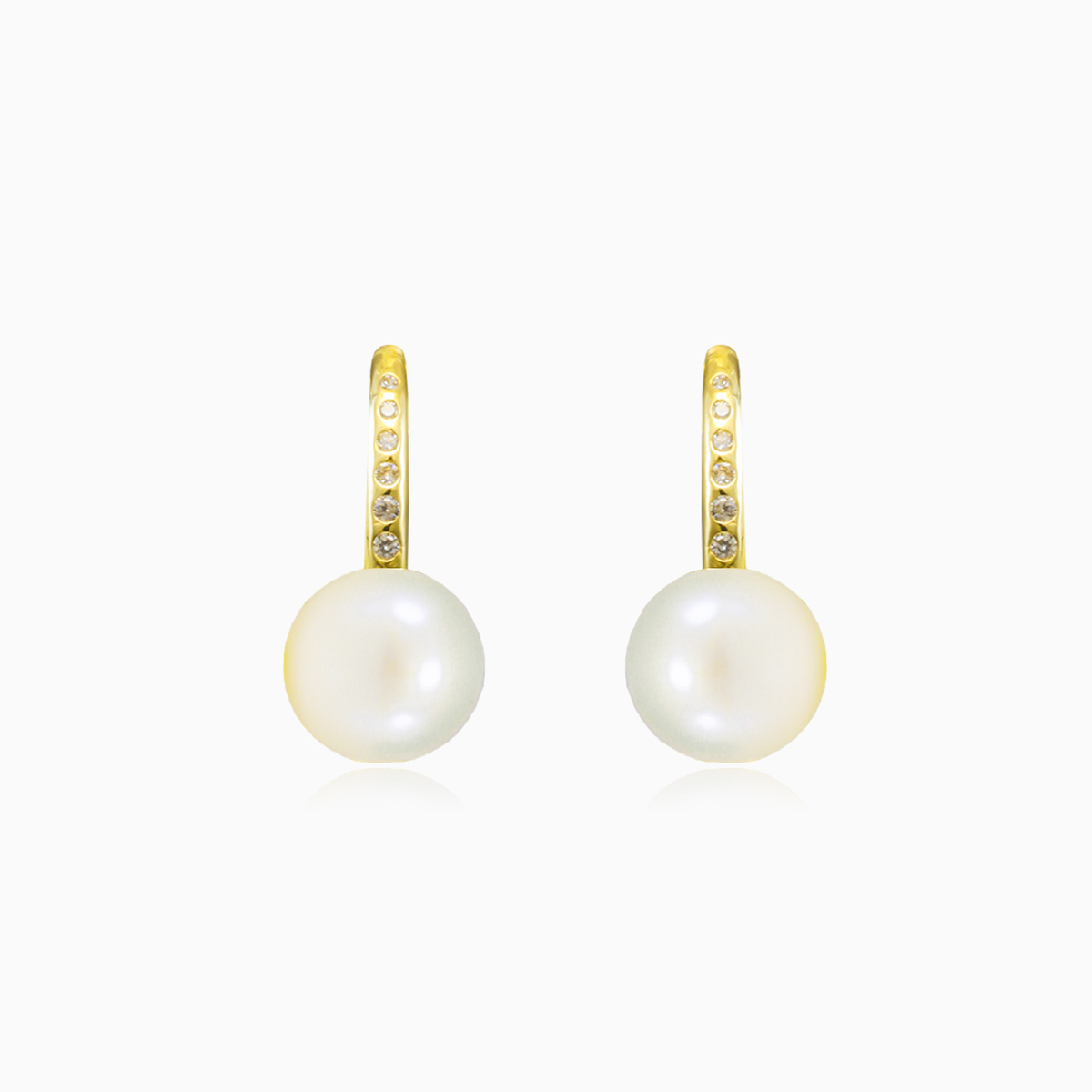 Ohrringe aus Kristall und Perlgold Frauen Ohrringe Lustrous N.1