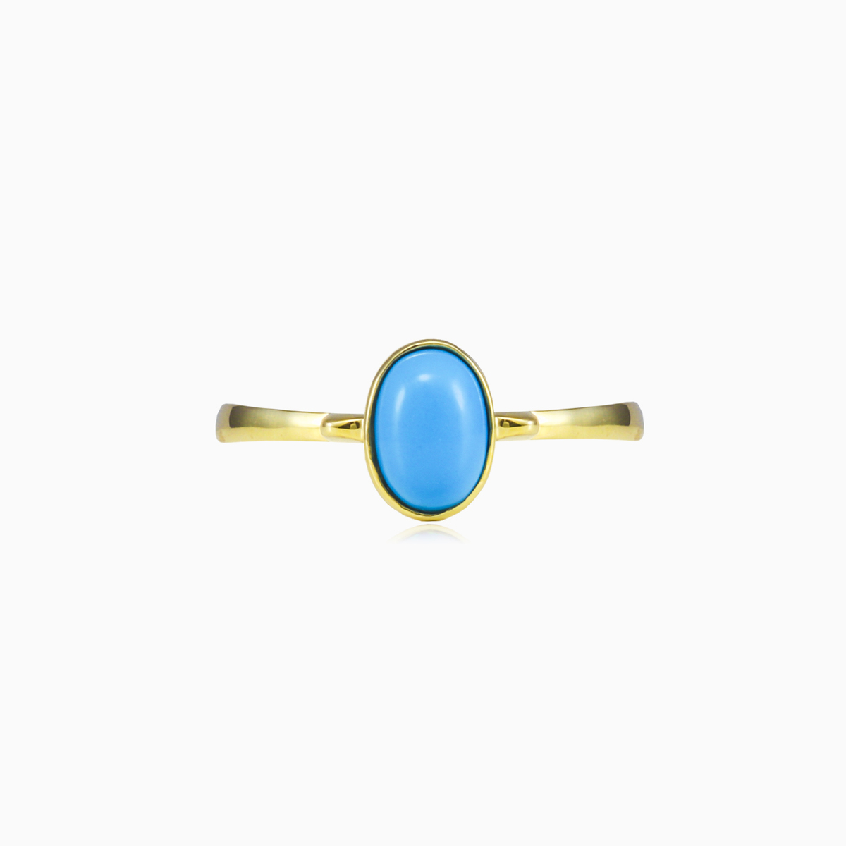 Anillo simple de oro con turquesa	 mujer Anillos Tinge N.1