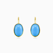 Simple turquoise gold earrings woman Earrings Tinge