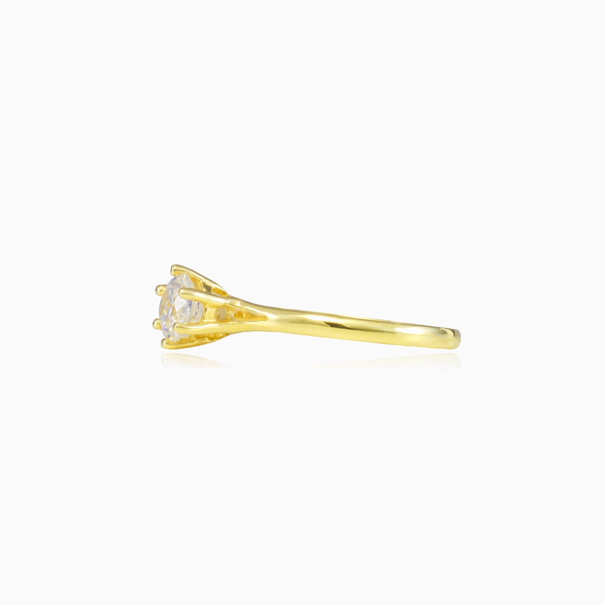 Anillo de oro de seis puntas mujer Anillos de compromiso Lustrous N.2