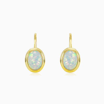 Classic white opal earrings woman Earrings Tinge