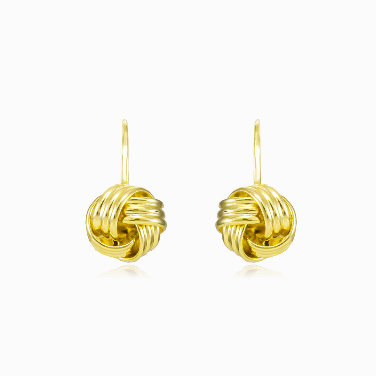 Knotted drop gold earrings  Женские Серьги Lustrous N.1