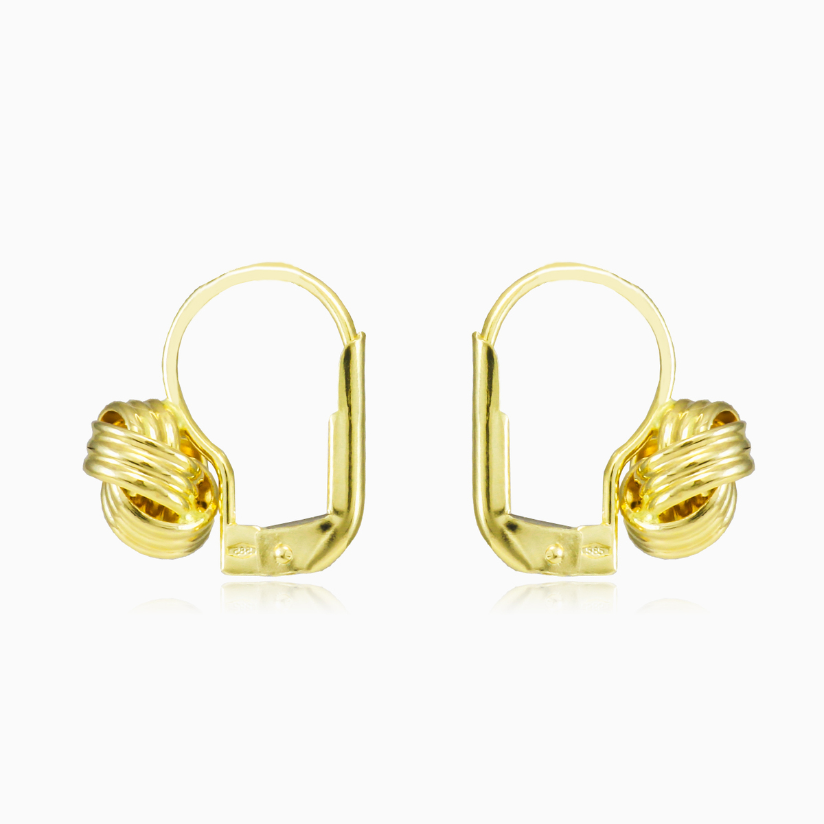 Knotted drop gold earrings  Женские Серьги Lustrous N.2