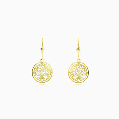 Tree of life gold earrings unisex Earrings Tree of life