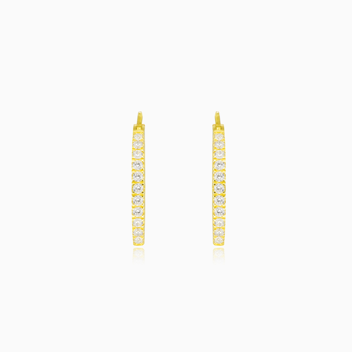 Gold crystal hoop woman Earrings Lustrous N.1