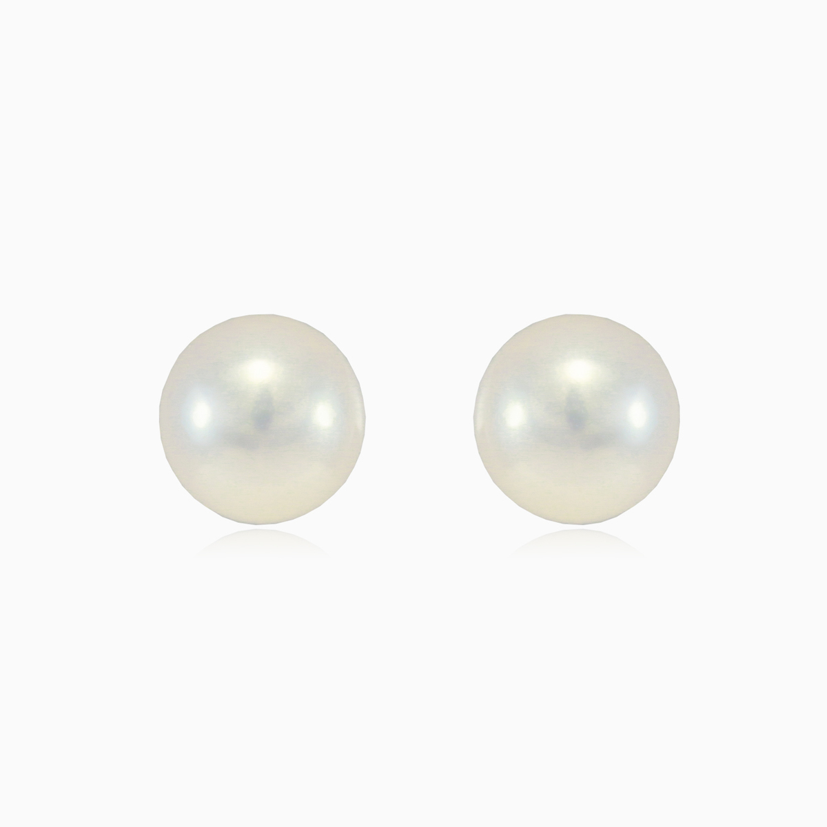 Aretes de oro con perlas blancas mujer Pendientes Tinge N.1