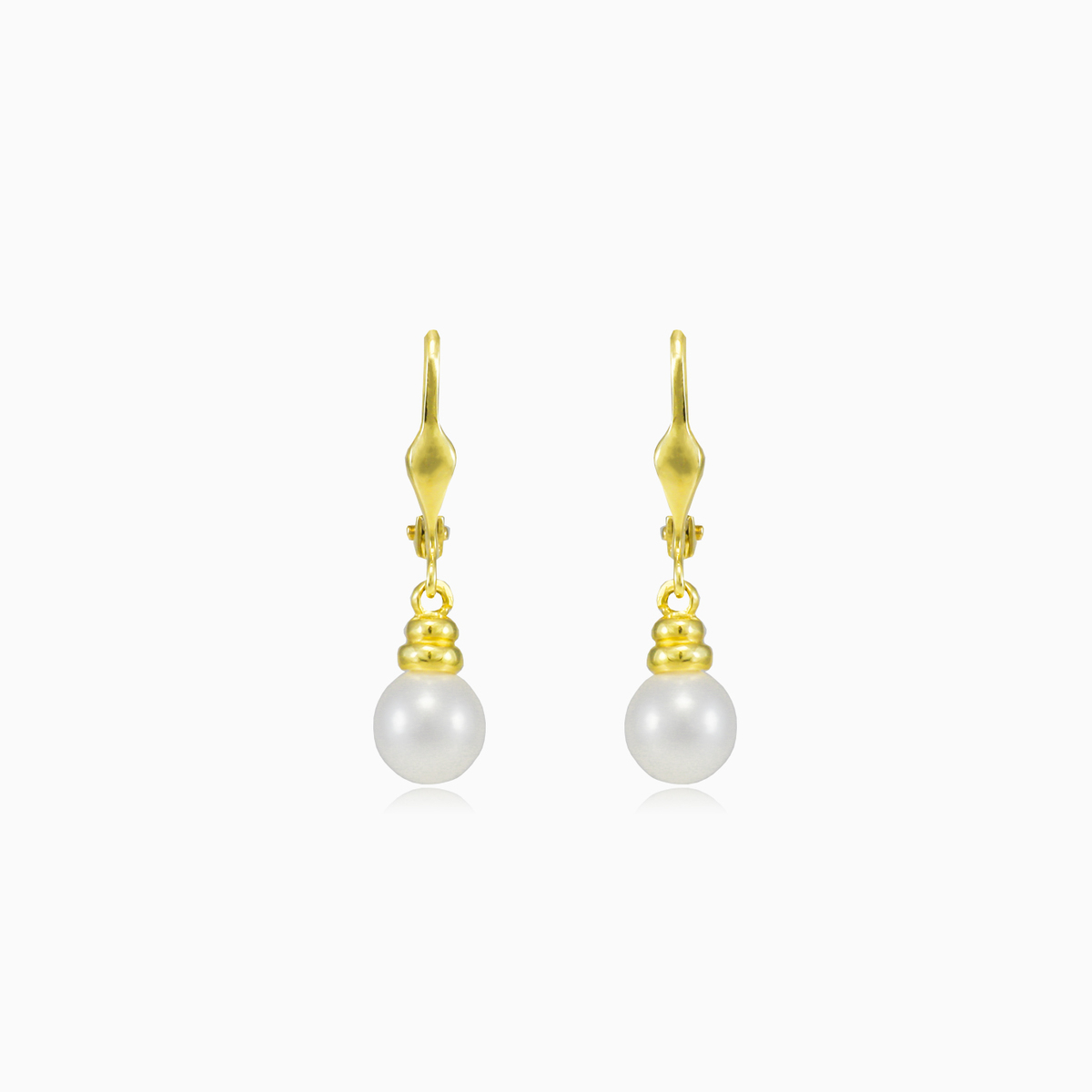 Dangling pearl gold earrings woman Earrings Lustrous N.1