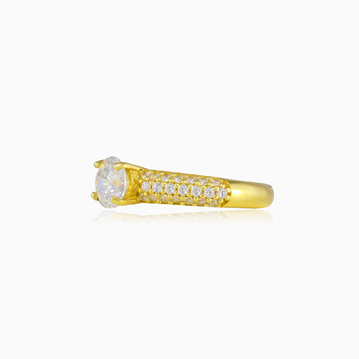 Zlatý prsten pave dámské Zásnubní prsteny Lustrous N.2