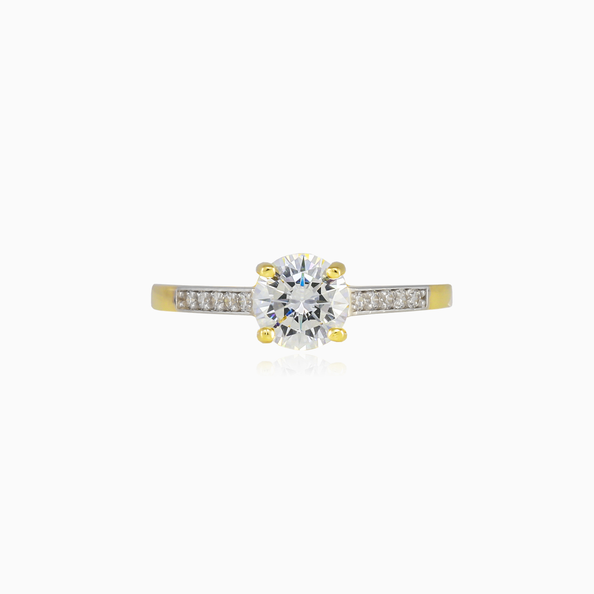 Classic accent gold ring woman Engagement rings Lustrous N.1