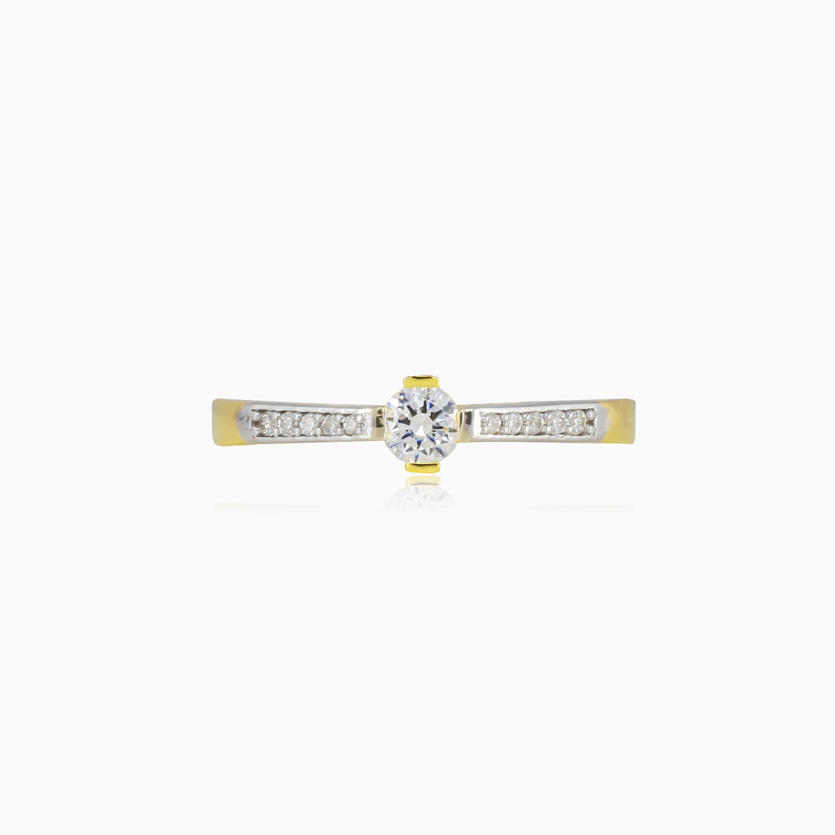 Dünner Akzent-Gold-Ring Frauen Verlobungsringe Lustrous N.1