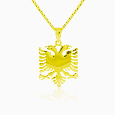 Two headed gold eagle unisex Pendants Animale