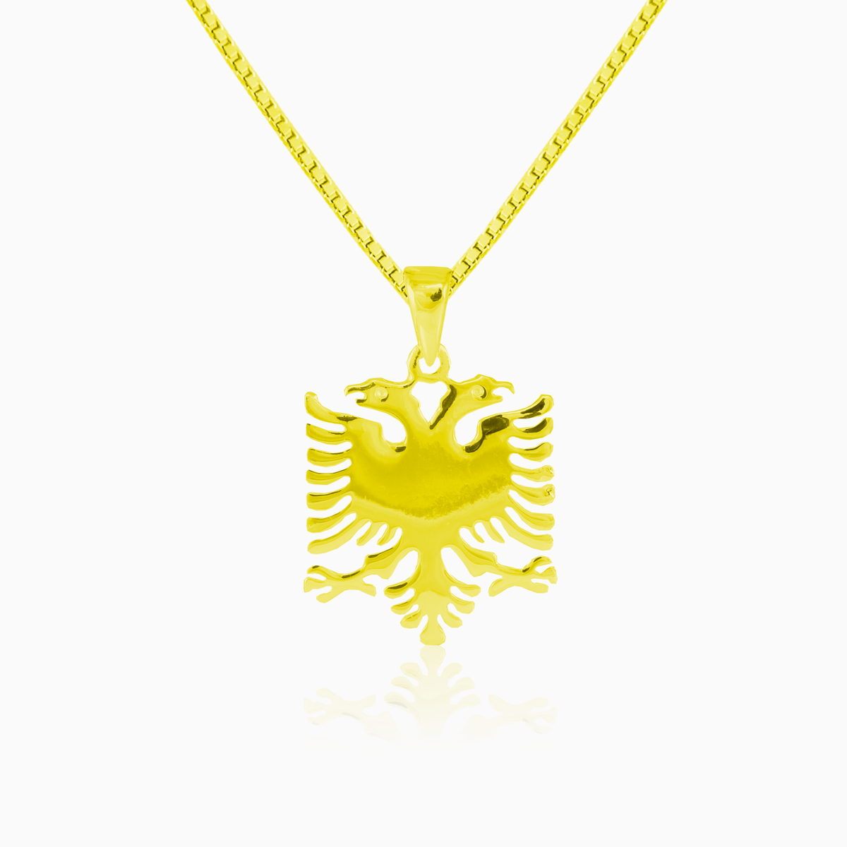 Tiny two headed gold eagle unisex Pendants Animale N.1