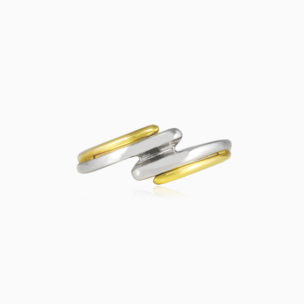 Twisted white and yellow gold ring Женские Кольца Lustrous N.1