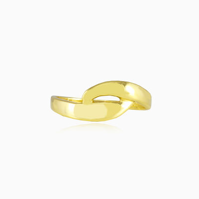 Twisted yellow gold high polished ring unisex Кольца Lustrous