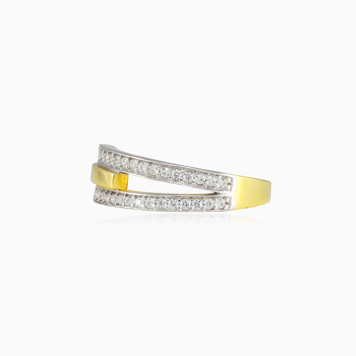 Three lines gold ring woman Rings Lustrous N.2