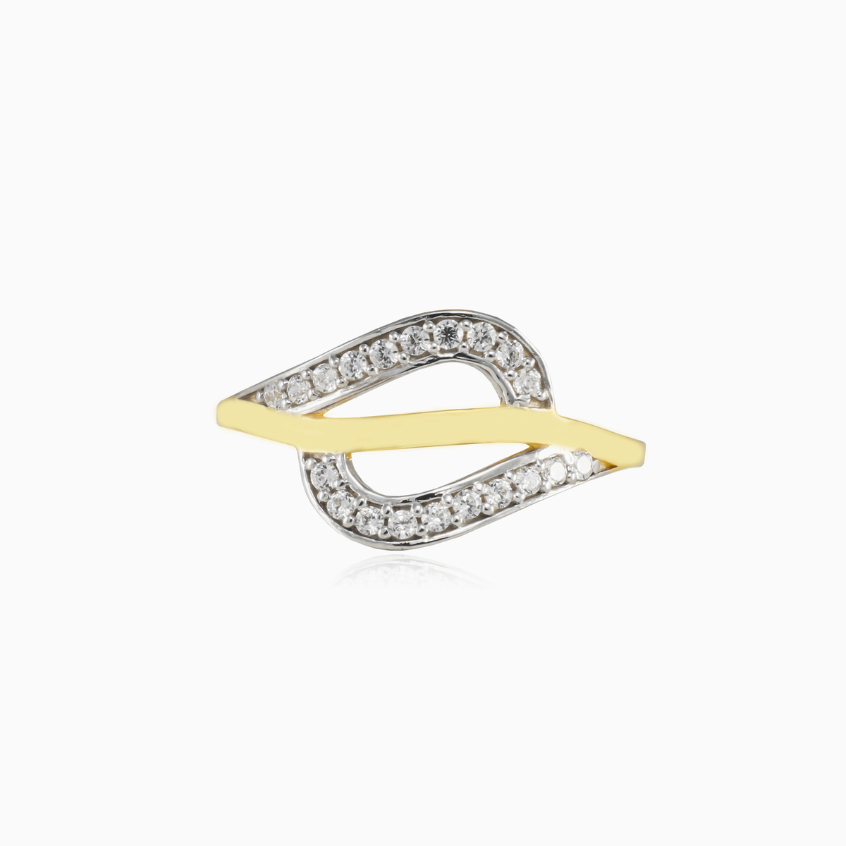 Zwei Wellen Goldring Frauen Ringe Lustrous N.1