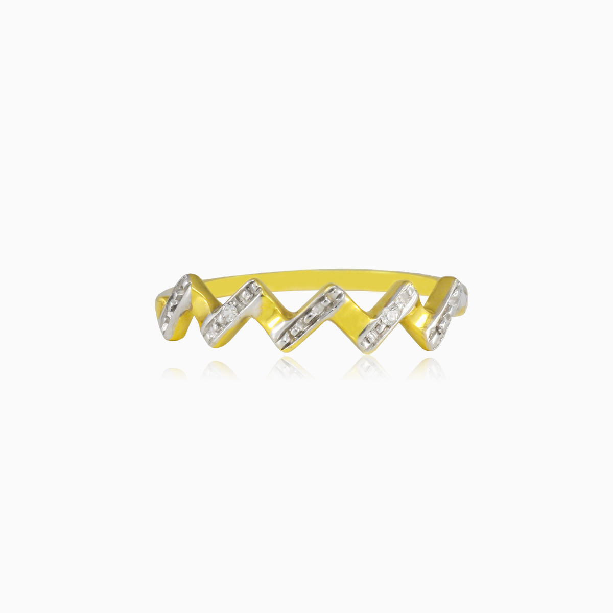 Zick-Zack-Ring aus Gold Frauen Ringe Lustrous N.1