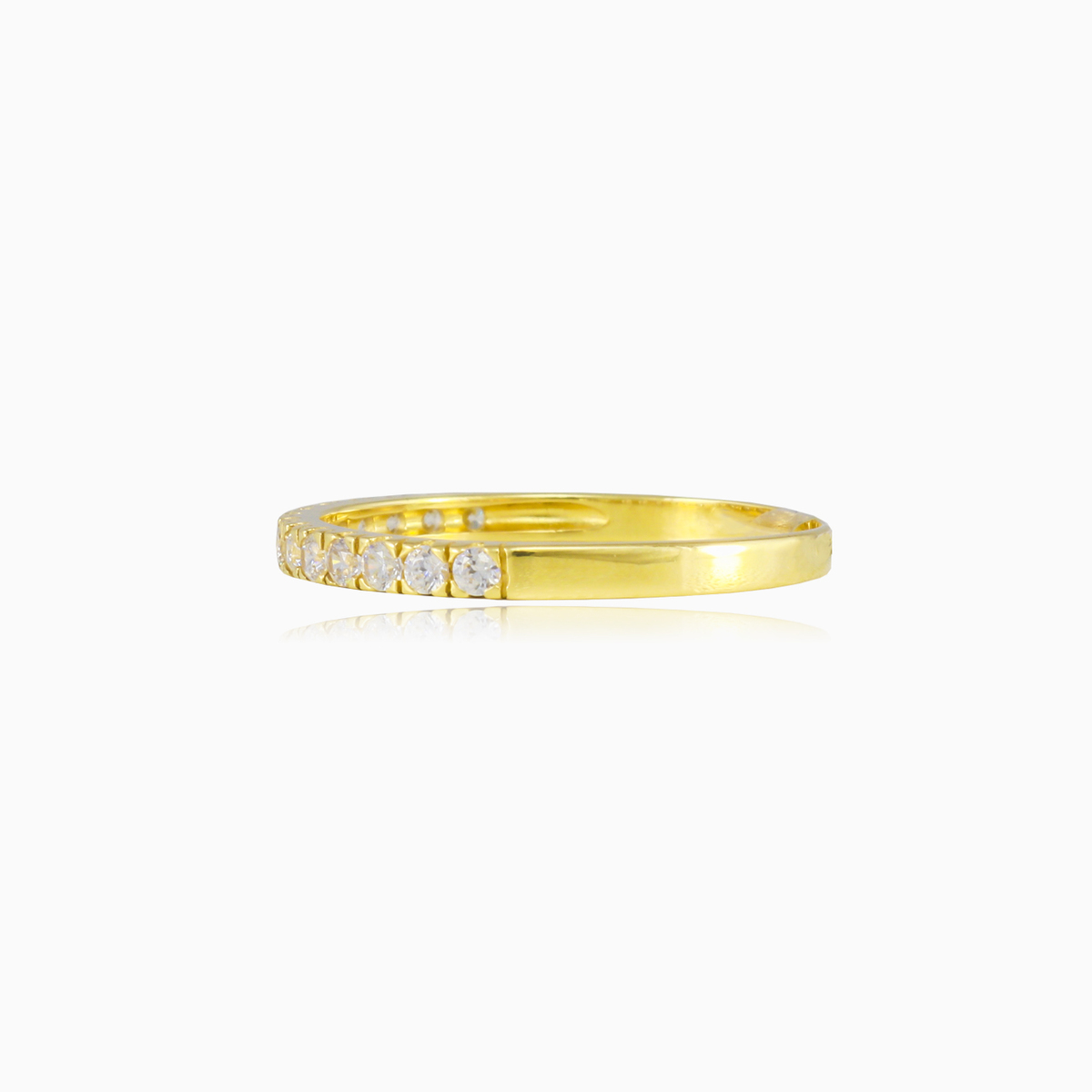 Eine Kristalllinie Goldring unisex Eheringe Lustrous N.2