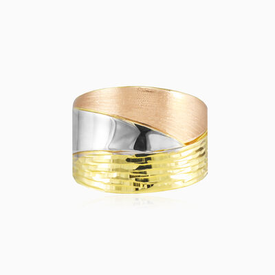 Broad three gold ring woman Rings Lustrous