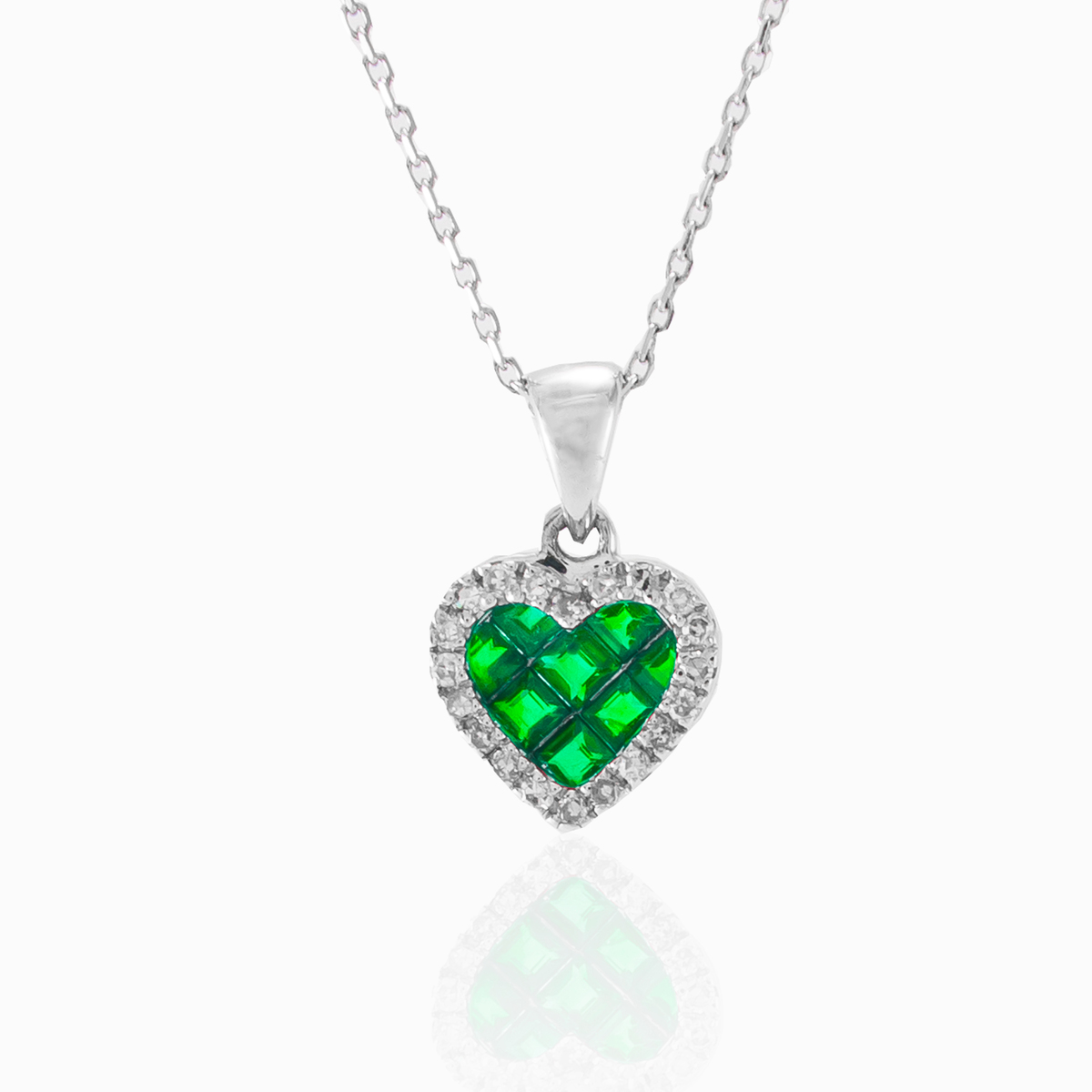 Colgante Corazón Esmeralda mujer Colgantes Brillantino N.1