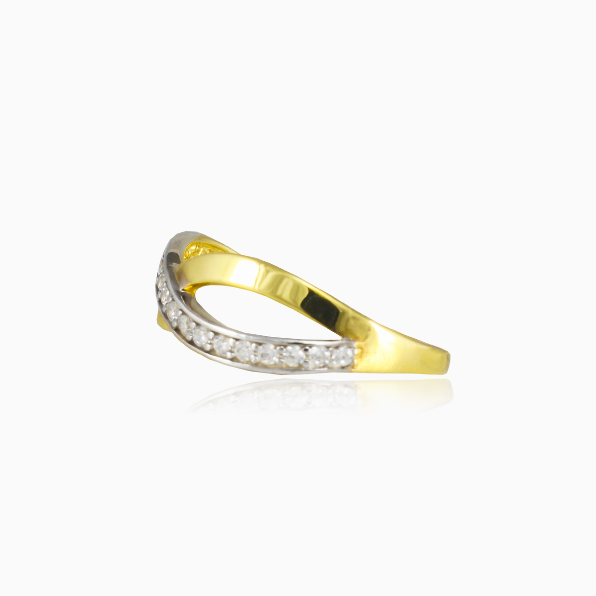 Anillo infinito de oro con una línea de cristales mujer Anillos Lustrous N.2