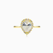 Pear-cut crystal yellow gold ring Женские Помолвочные кольца Royal