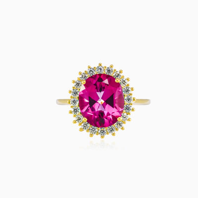 Royal oval rose Quartz gold ring woman Rings Royal